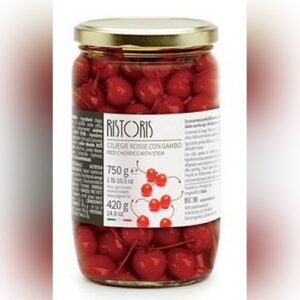 RISTO - CILIeGIe ROSSe CON GAMBO PeR COCKTAIL VASO ML 720 - 750 G