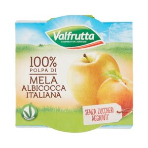 VALFRUTTA POLPA MELA ALBICOCCA 100 X 2